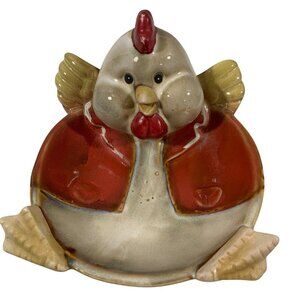 Chubbie Chicken A Chicken-Shaped Ceramic Trinket Dish " For Jewelry & Coins Rare